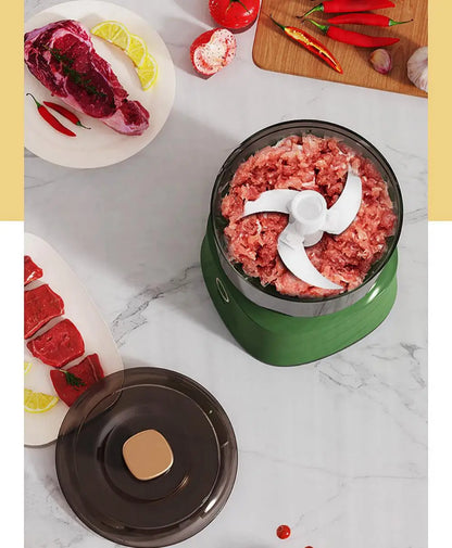USB Charging 160ml Mini Wireless Electric Food Chopper, Garlic Press Meat Grinder Vegetable Shredder for Home Kitchen